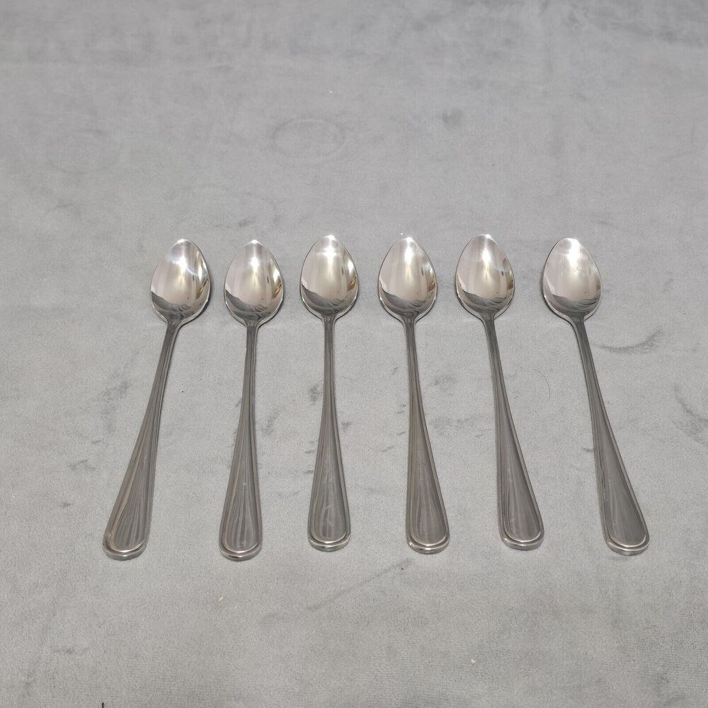 Set Of 6 Bon Chef Iced Tea Teaspoon Stainless 18/10